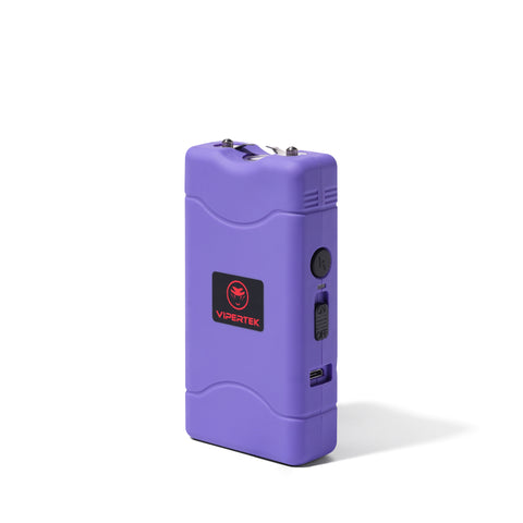 VIPERTEK VTS-880 - Mini Stun Gun - Rechargeable with LED Flashlight, Purple