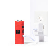 VIPERTEK VTS-881 - Micro Stun Gun - Rechargeable with LED Flashlight, Red