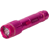 VIPERTEK VTS-T03 - Heavy Duty Stun Gun - Aluminum Rechargeable with LED Tactical Flashlight, Pink