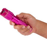 VIPERTEK VTS-T03 - Heavy Duty Stun Gun - Aluminum Rechargeable with LED Tactical Flashlight, Pink