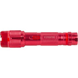 VIPERTEK VTS-T03 - Heavy Duty Stun Gun - Aluminum Rechargeable with LED Tactical Flashlight, Red
