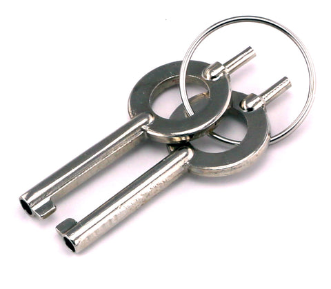 VIPERTEK Handcuff Keys with Key Ring - Silver
